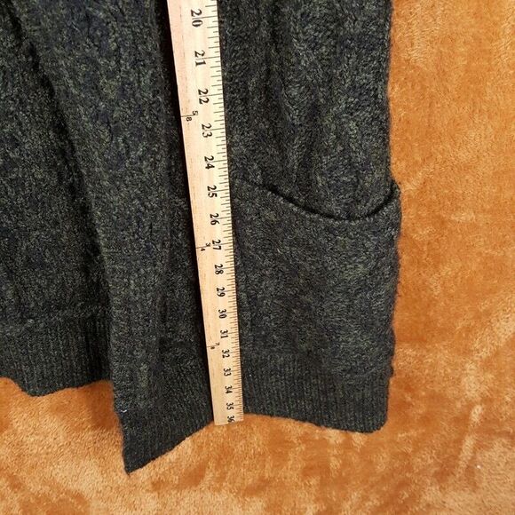 ALICE & OLIVIA Womens Sweater XS Green Cardigan Vest Open Oversized Chunky Knit - Picture 6 of 7
